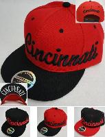 Snap Back Flat Bill Hat [Cincinnati] Script